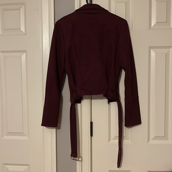 LAUNDRY maroon suede jacket - Picture 6 of 7